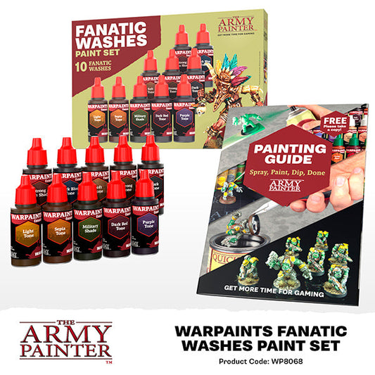 The Army Painter - Warpaint: Fanatic Washes Paint Set (10 washes)