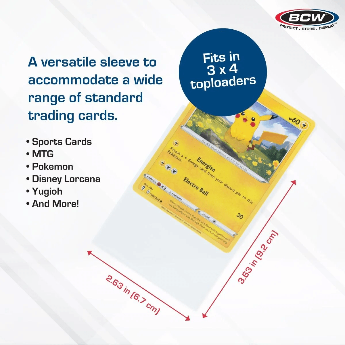 Standard Card Sleeves / Penny Sleeves, 1000ct (10x100ct Packs)