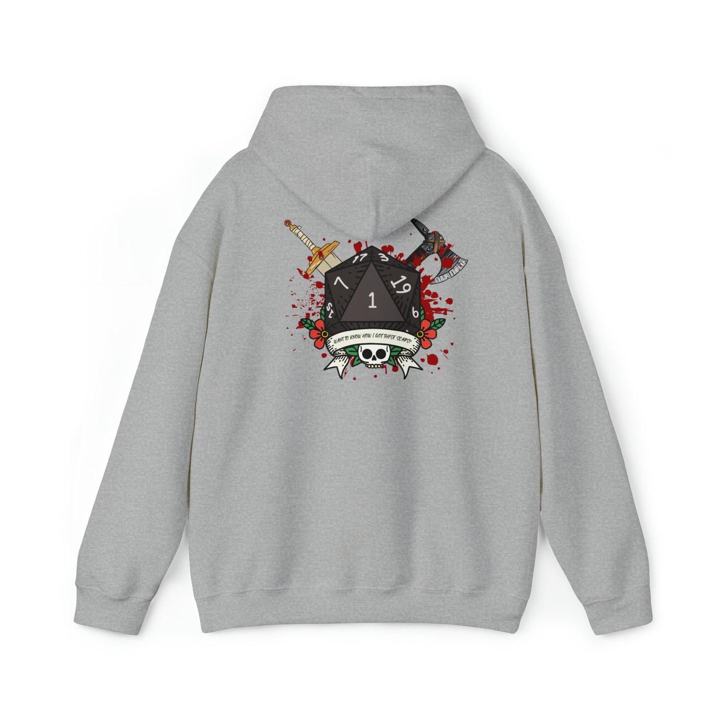 Want to know how I got these scars? Unisex Heavy Blend Hooded Sweatshirt