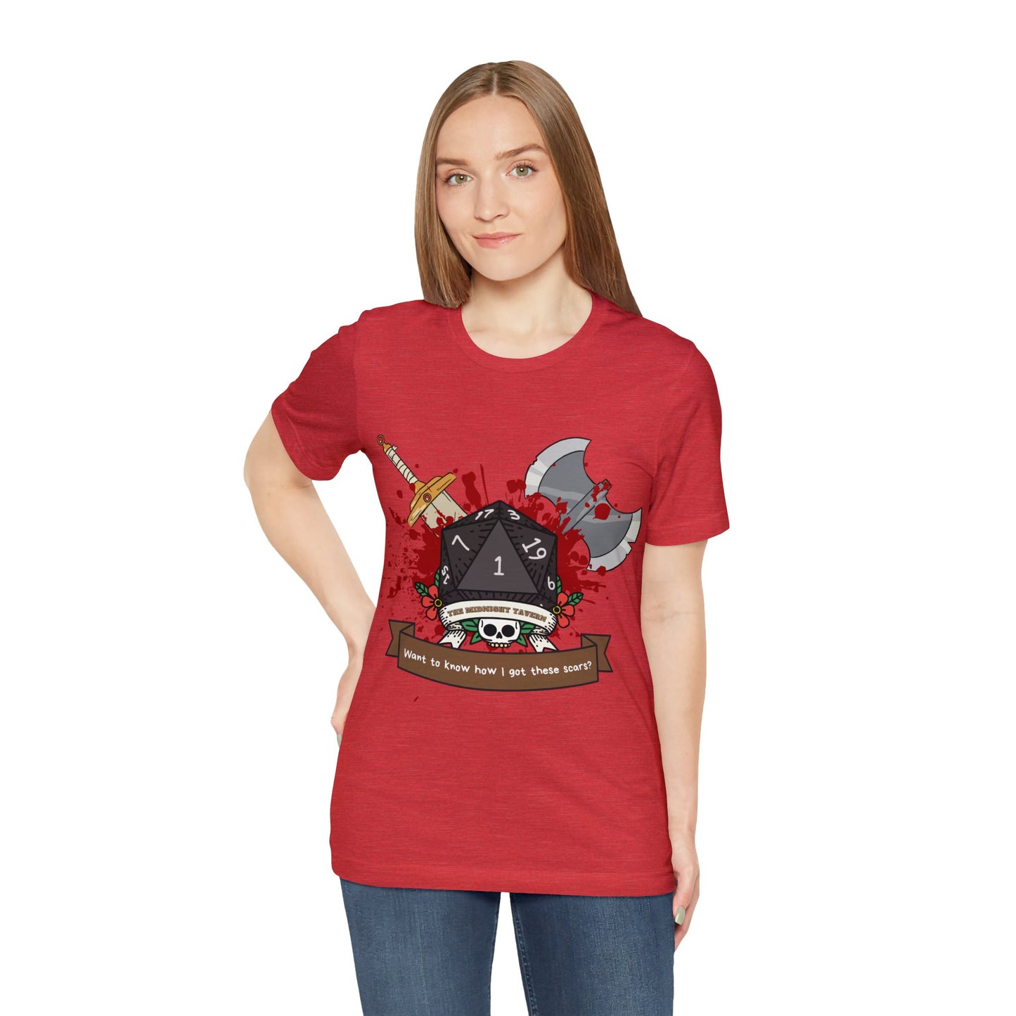 Want to know how I got these scars? T-shirt (Unisex Jersey Short Sleeve)