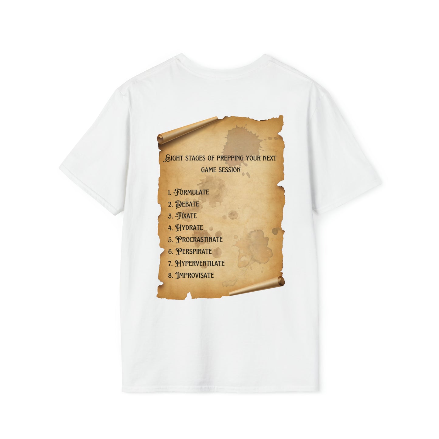 Eight stages of game prep (Unisex Softstyle T-Shirt)