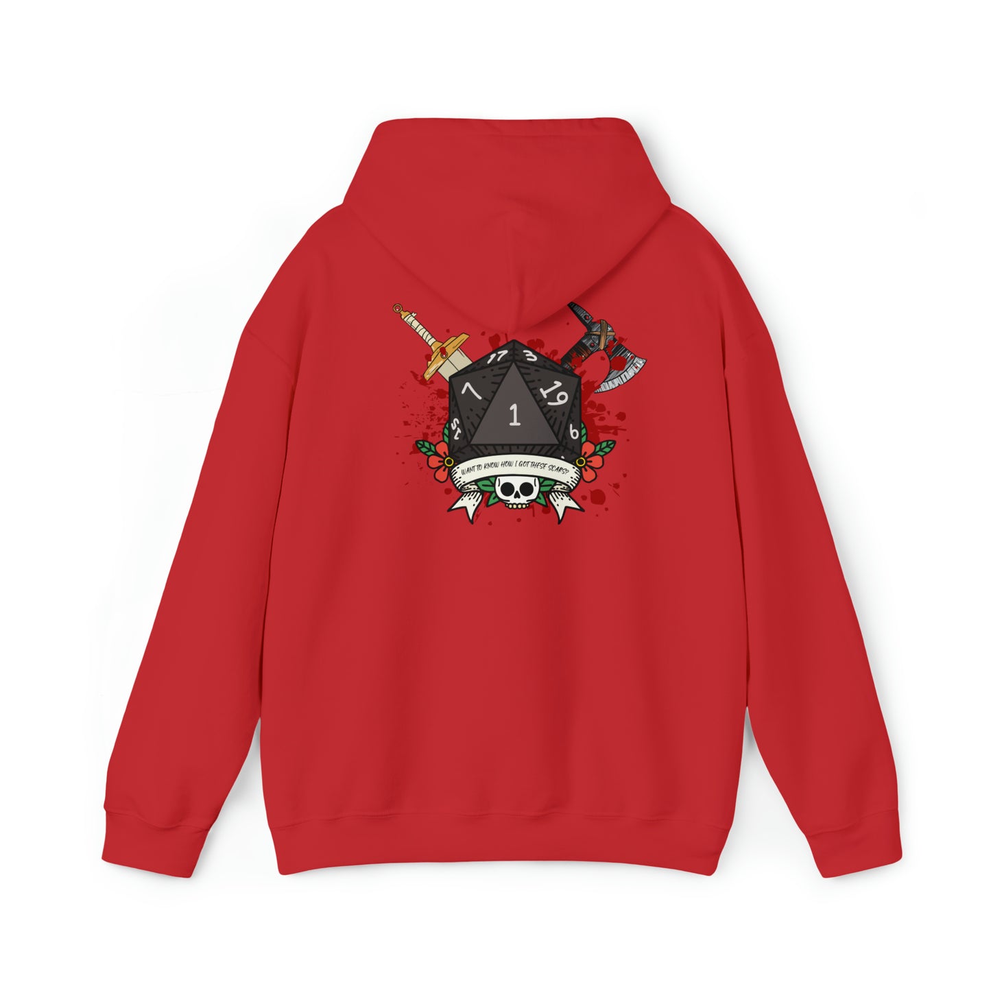 Want to know how I got these scars? Unisex Heavy Blend Hooded Sweatshirt