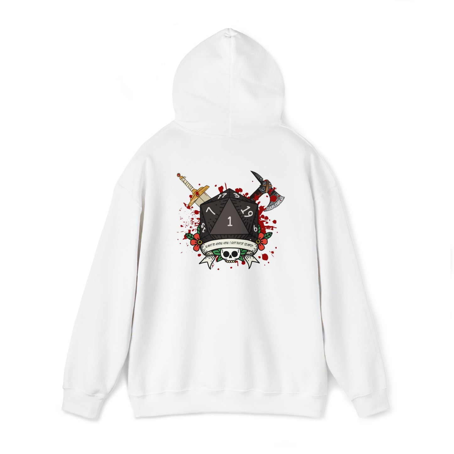 Want to know how I got these scars? Unisex Heavy Blend Hooded Sweatshirt