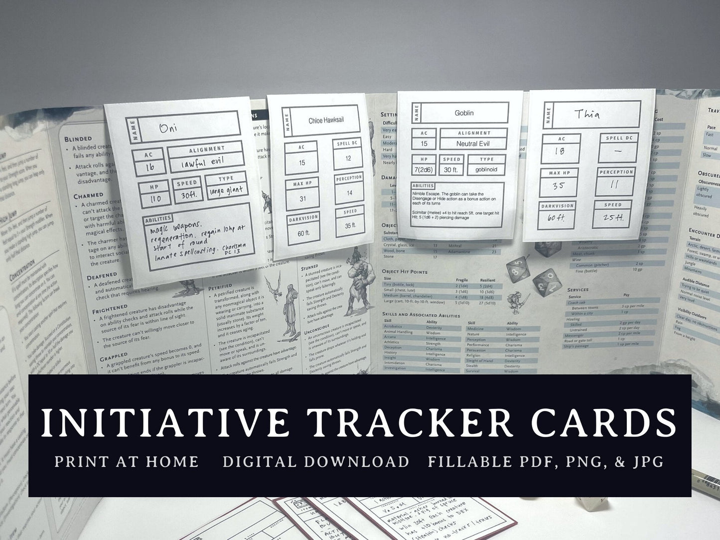Initiative Tracker Cards (5e) - Digital Only