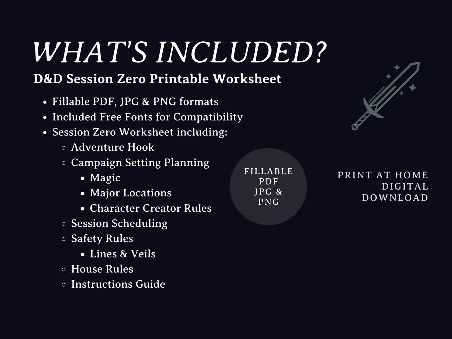 Session Zero Guide (5e) - Digital Only