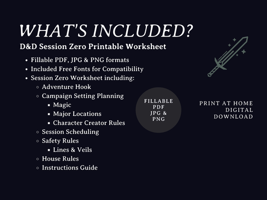 Session Zero Guide (5e) - Digital Only.
