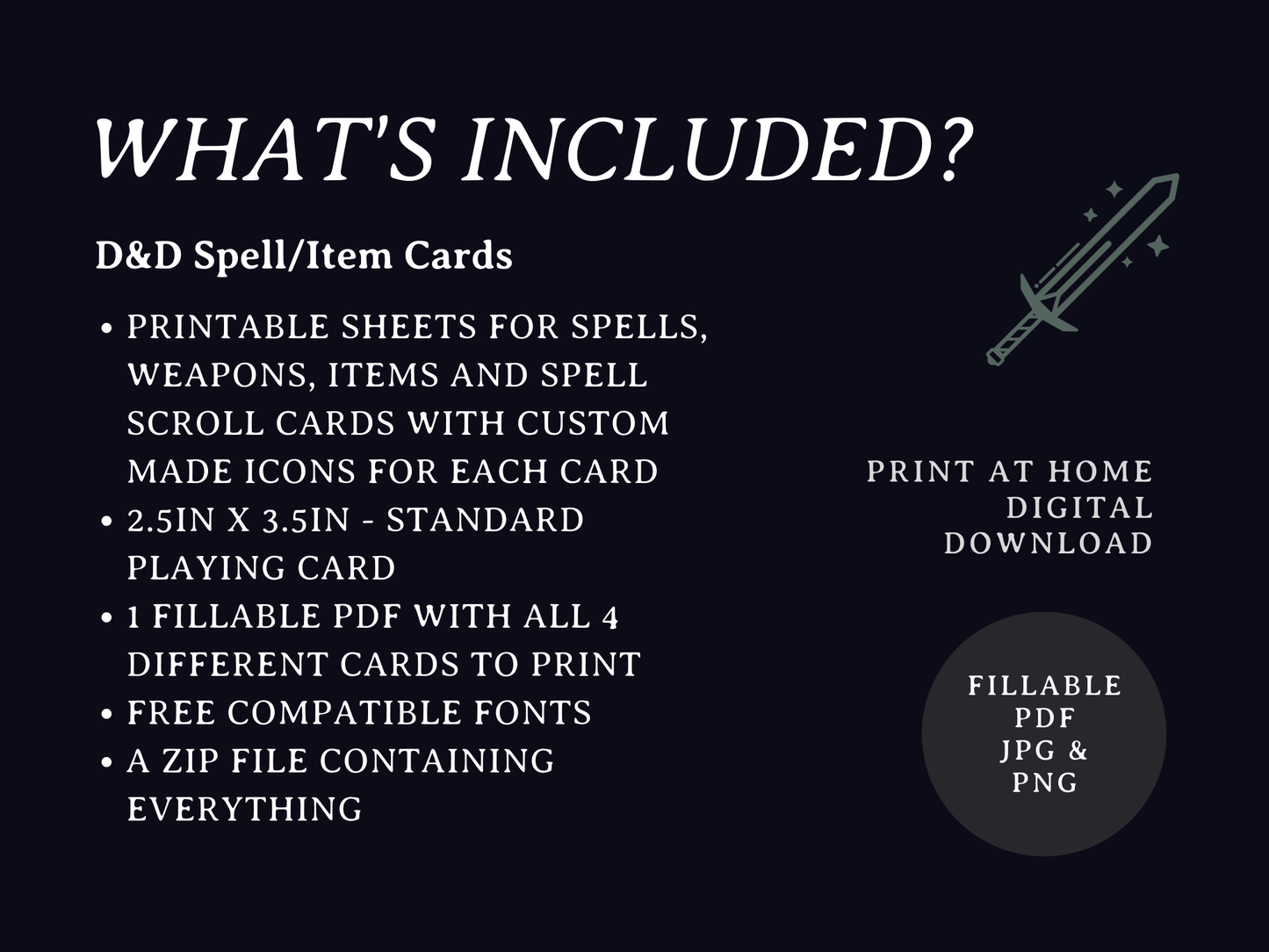 Minimal Spell and Item Cards (5e) - Digital Only