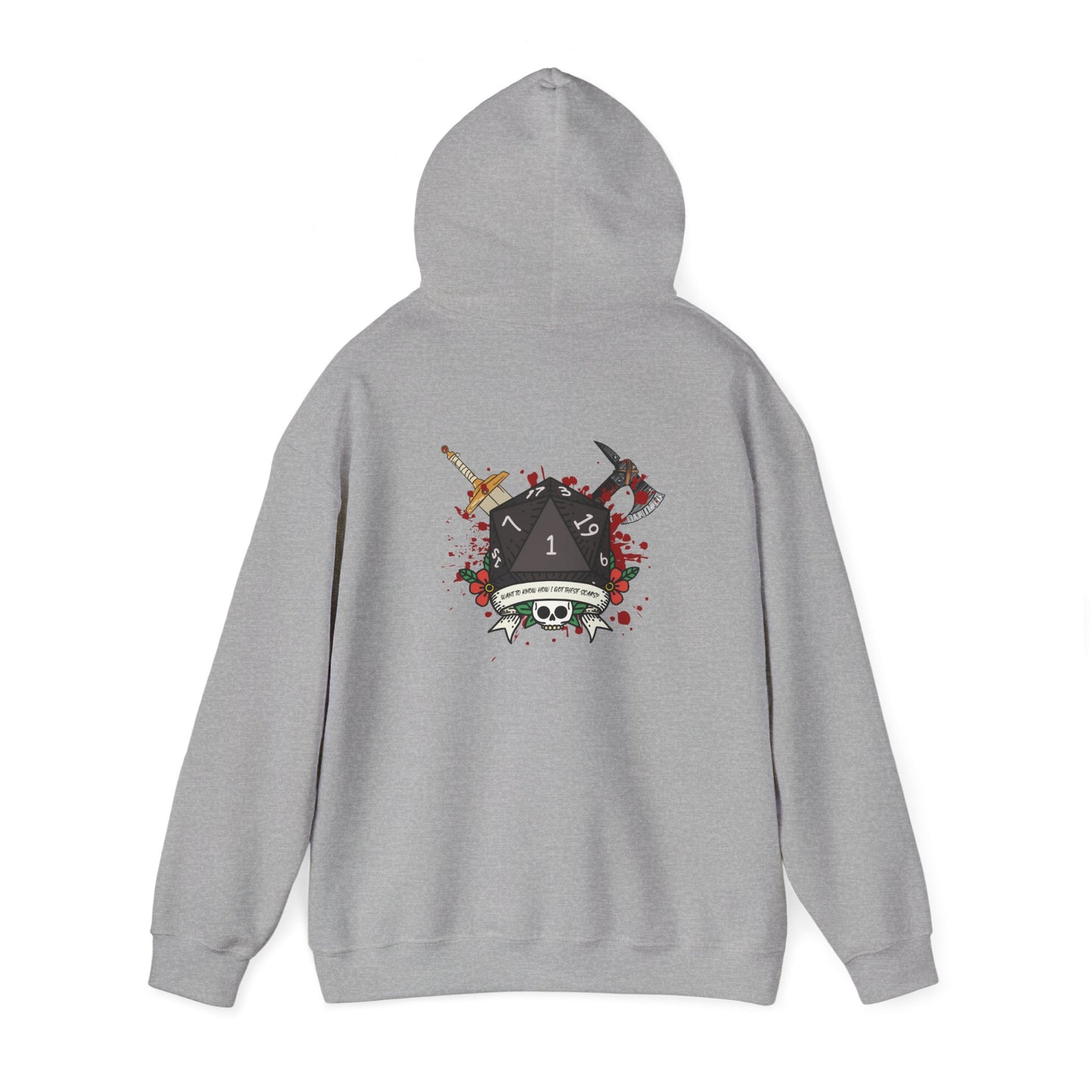 Want to know how I got these scars? Unisex Heavy Blend Hooded Sweatshirt