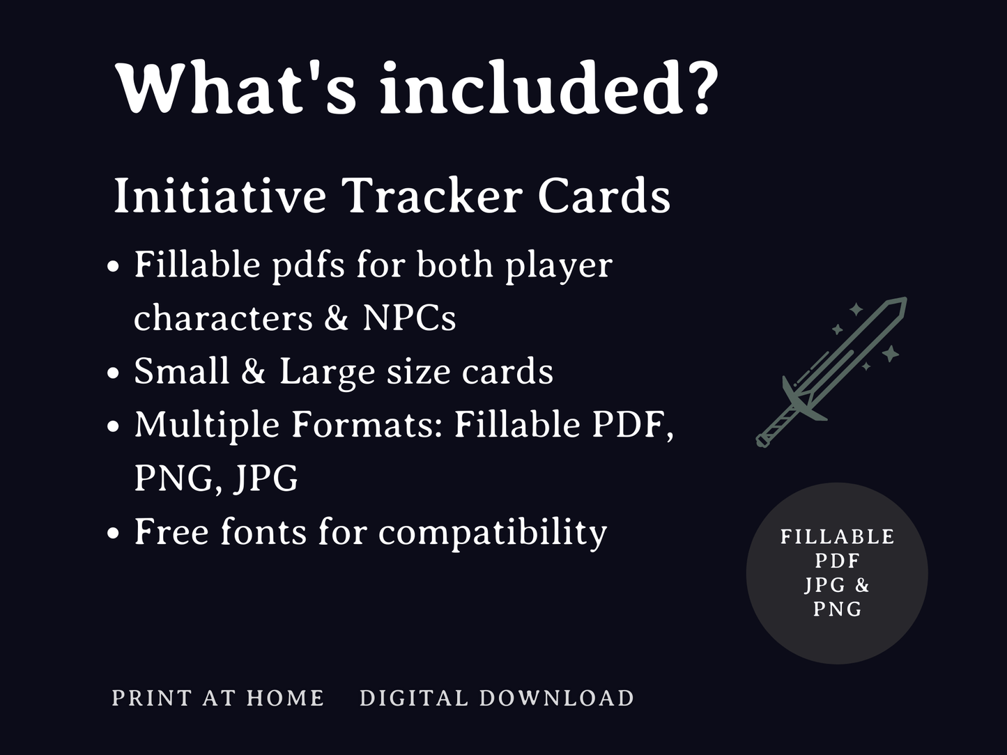 Initiative Tracker Cards (5e) - Digital Only