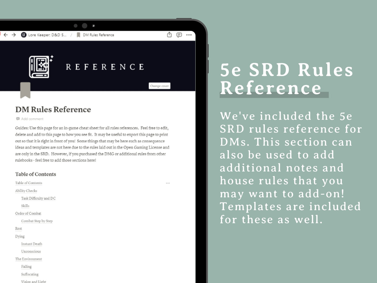 Lore Keeper D&D 5e Campaign Planner for Notion - Digital Only