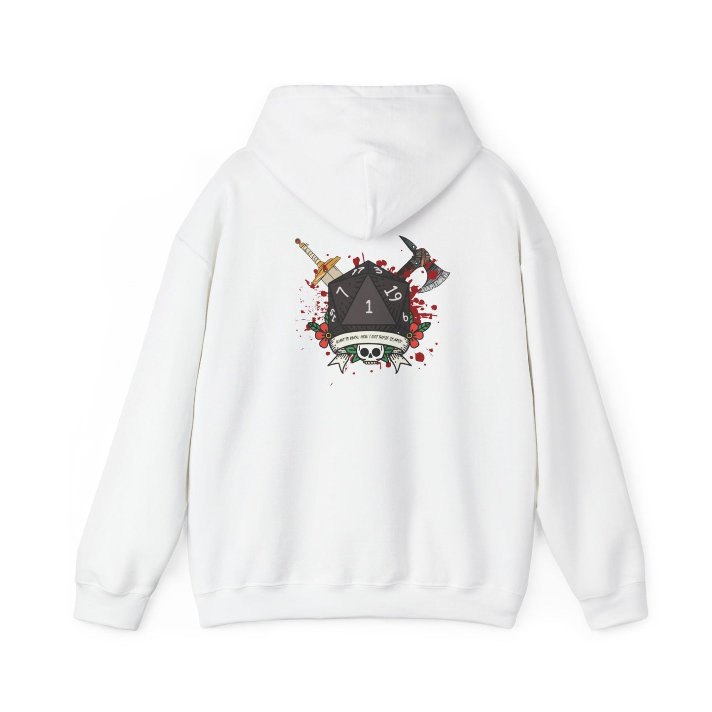Want to know how I got these scars? Unisex Heavy Blend Hooded Sweatshirt