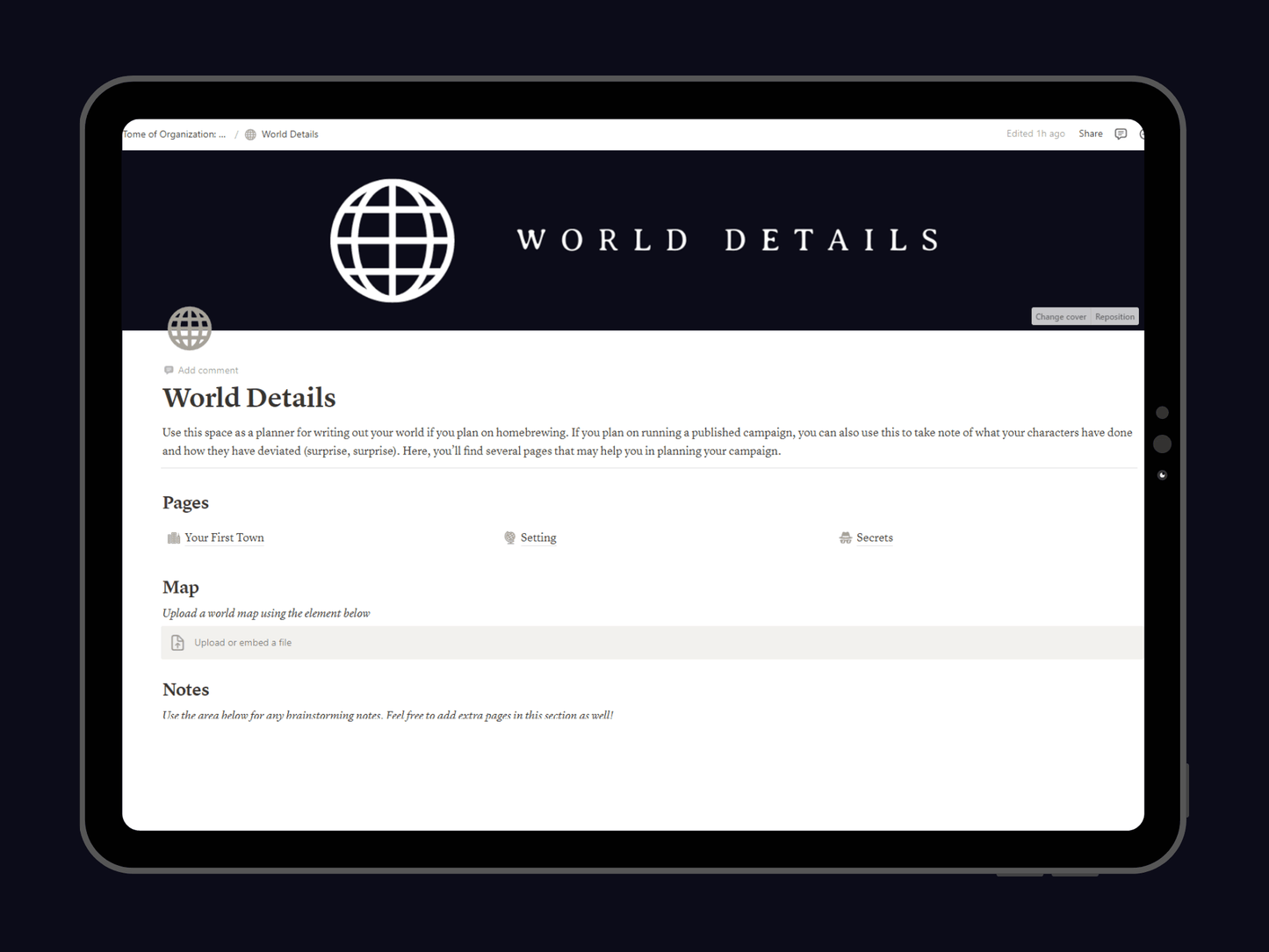 Tome of Organization Notion Template: Designed for Old-School Essentials - Digital Only