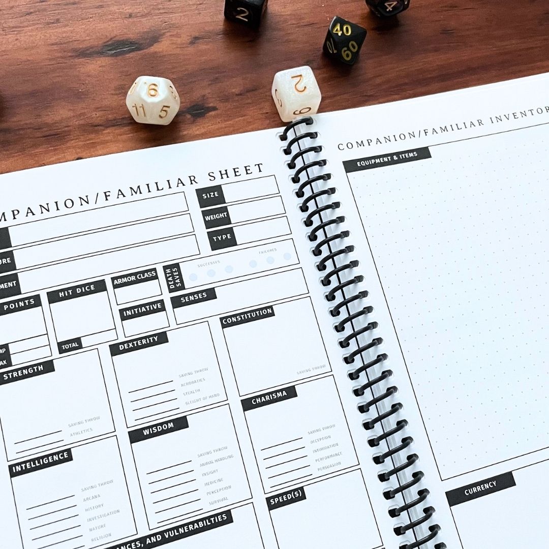 Record of Adventure 5e Player Campaign Journal for Dungeons and Dragons (D&D)