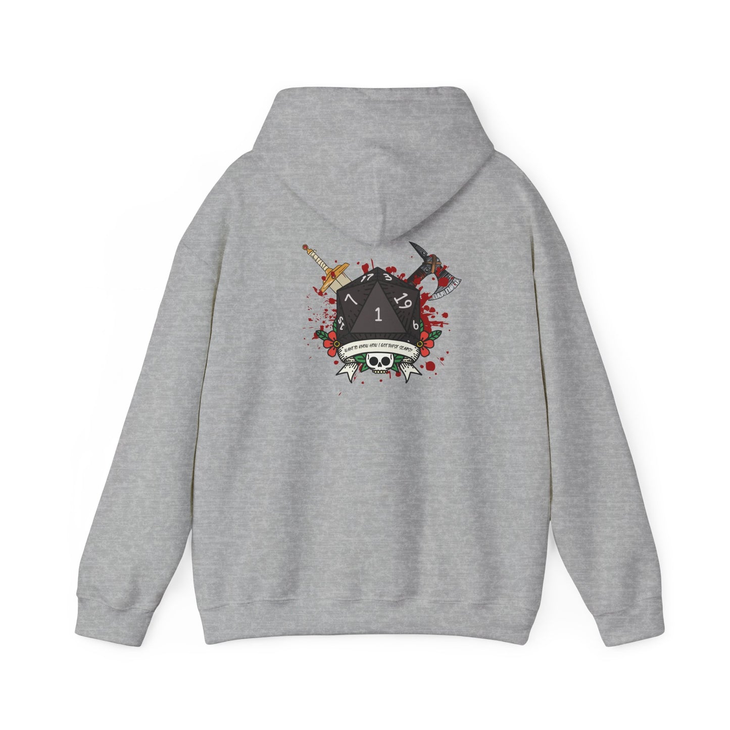 Want to know how I got these scars? Unisex Heavy Blend Hooded Sweatshirt