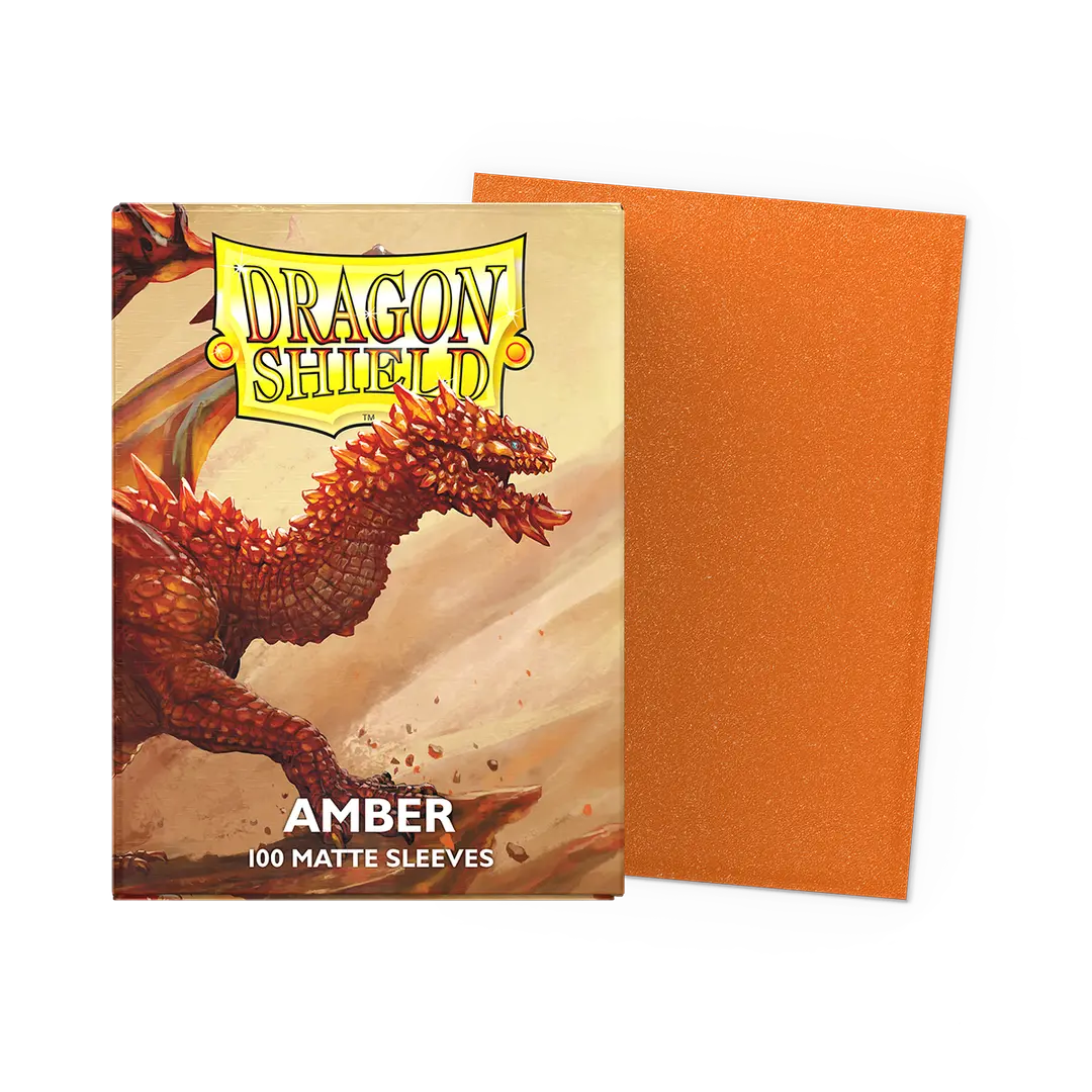 Dragon Shield: Standard 100ct Sleeves - Amber (Matte)