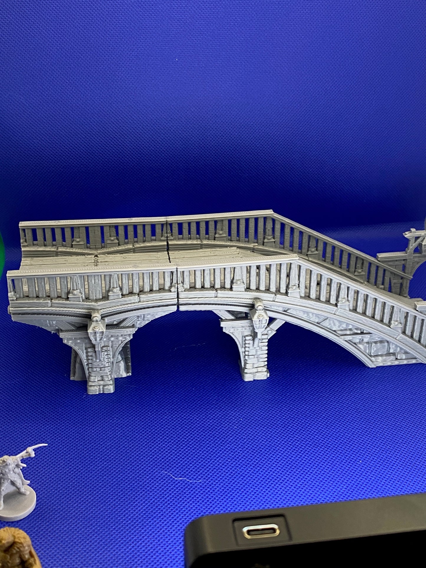 Medieval Town - Bridge (2 pieces) with one (1) center support extension (total 3 pieces)