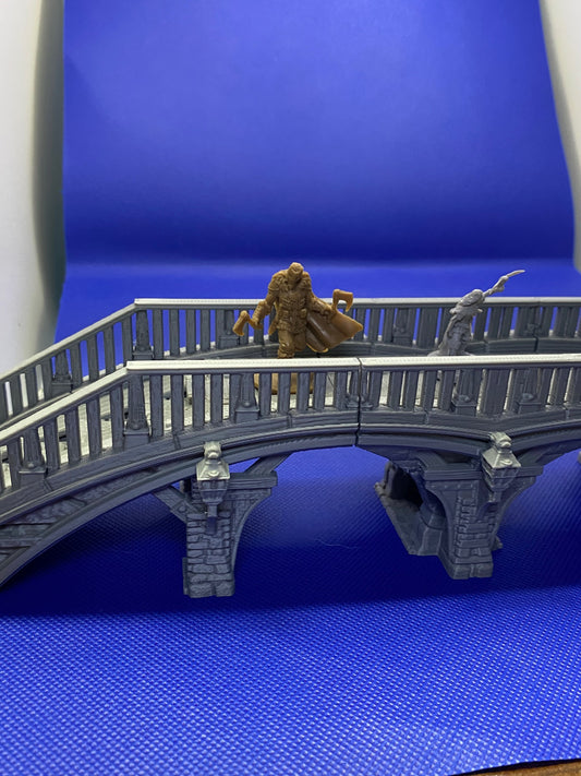 Medieval Town - Bridge (2 pieces) with one (1) center support extension (total 3 pieces)