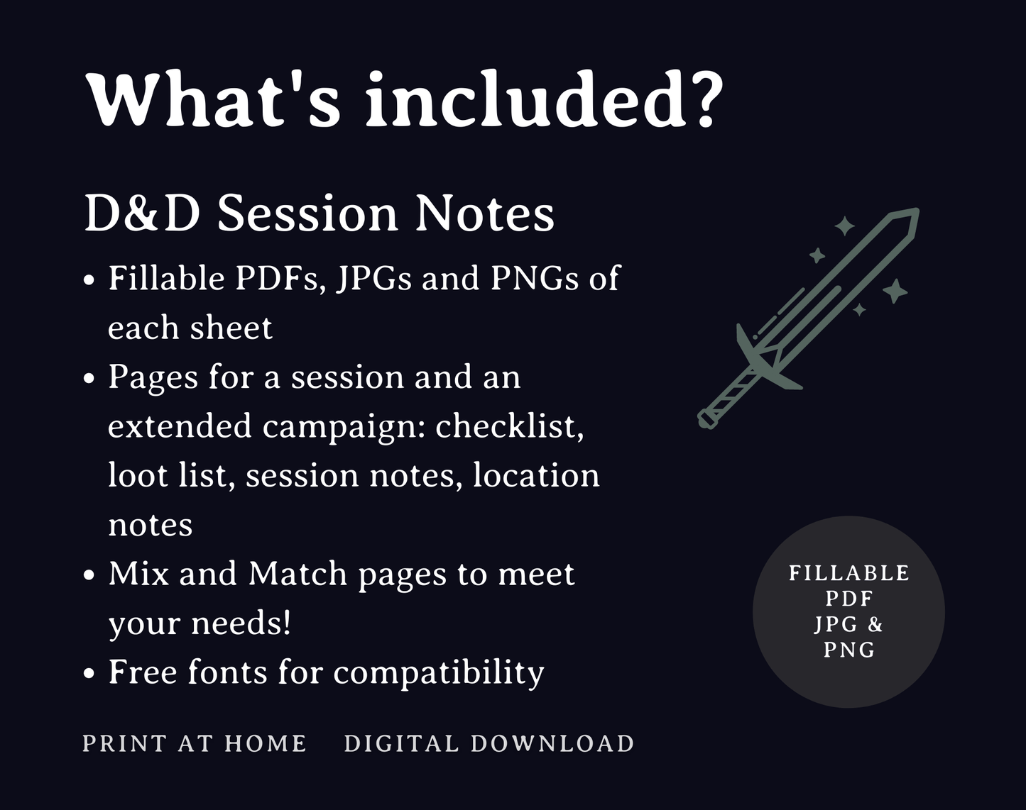 TTRPG Session Notes - Digital Only
