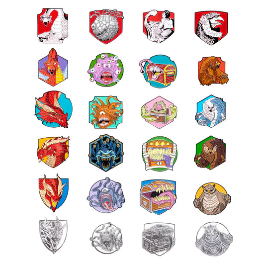 Dungeons & Dragons: Monster Mystery Pins - Then and Now Pack