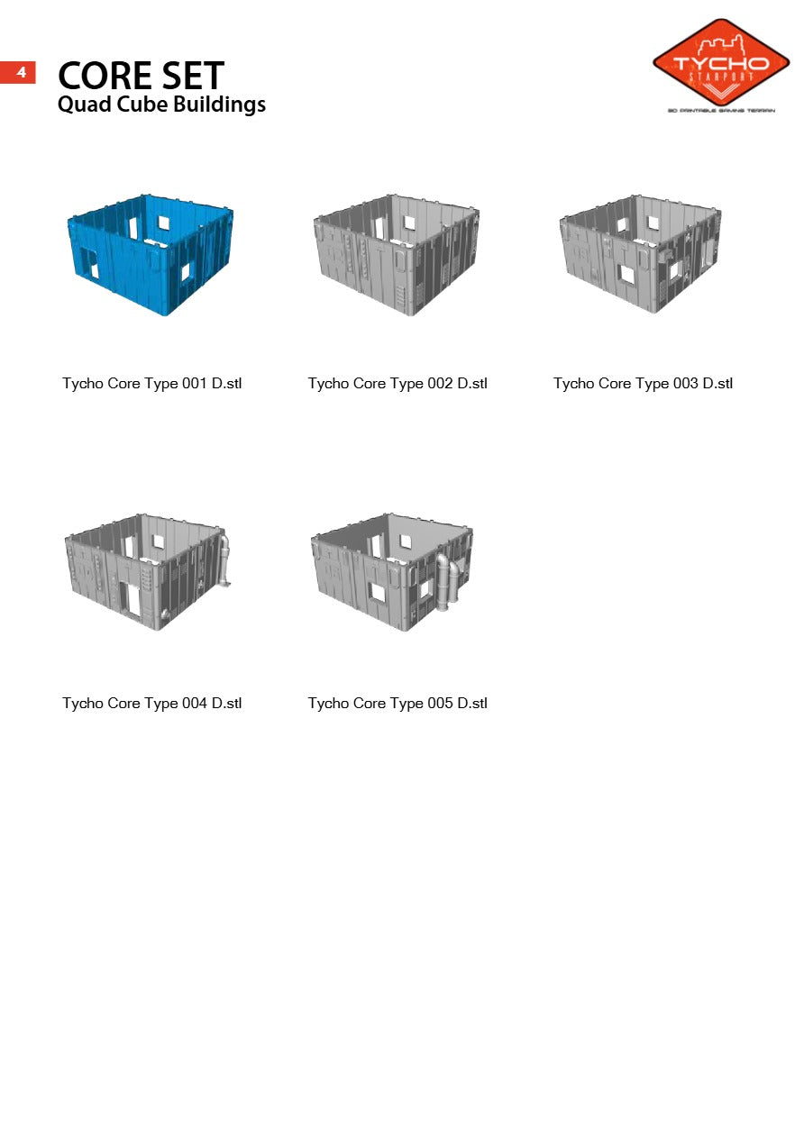Tycho Starport - Core Set - Quad Cube Buildings