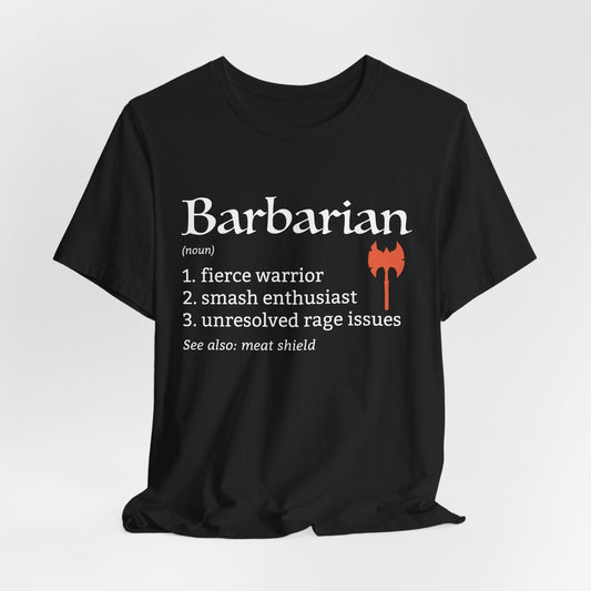 Barbarian Class Definition T-Shirt – Funny DnD Definition Tee