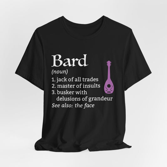 Bard Class Definition T-Shirt – Funny DnD Definition Tee