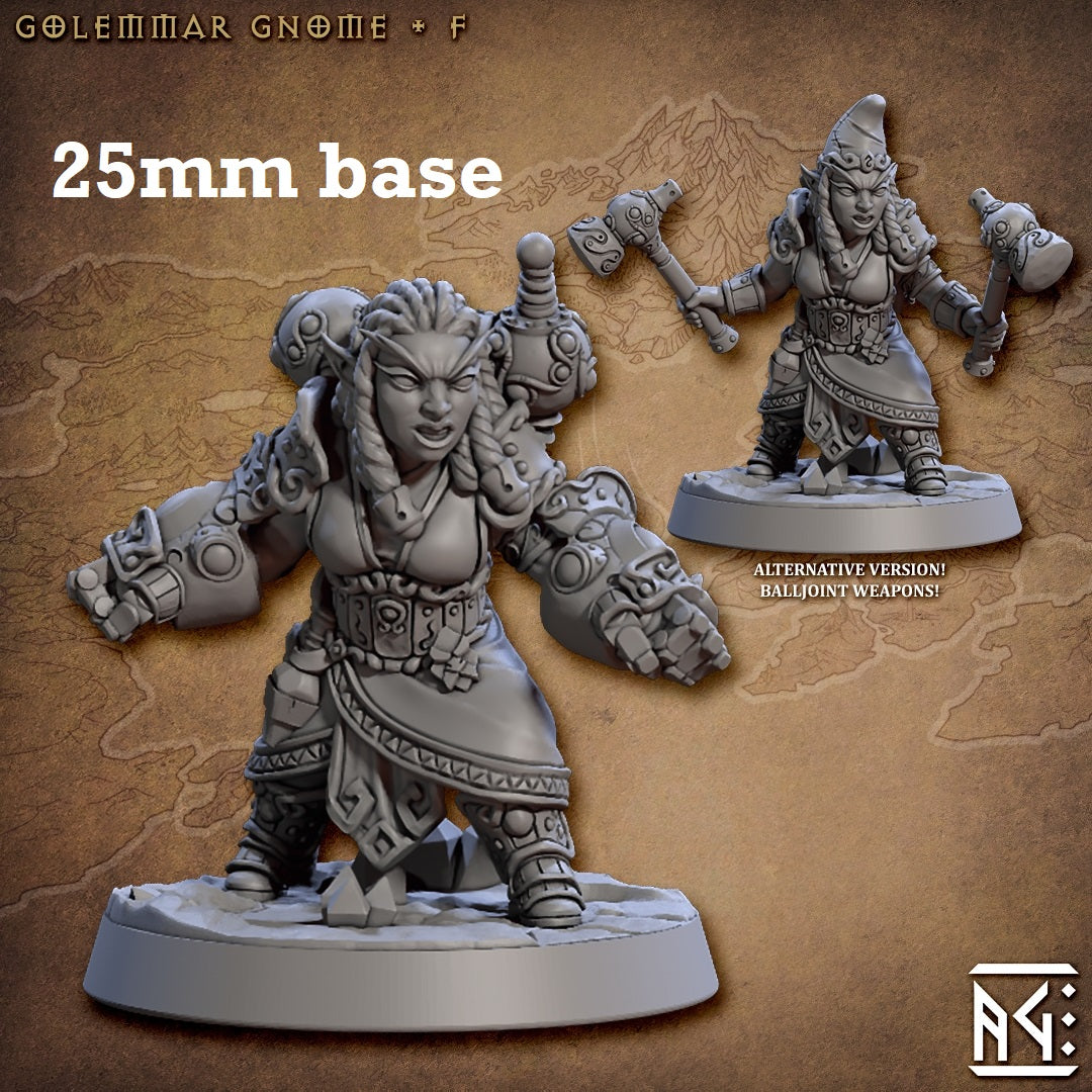 Golemmar Gnome: Sculpt F (Female Gnome Artificer)