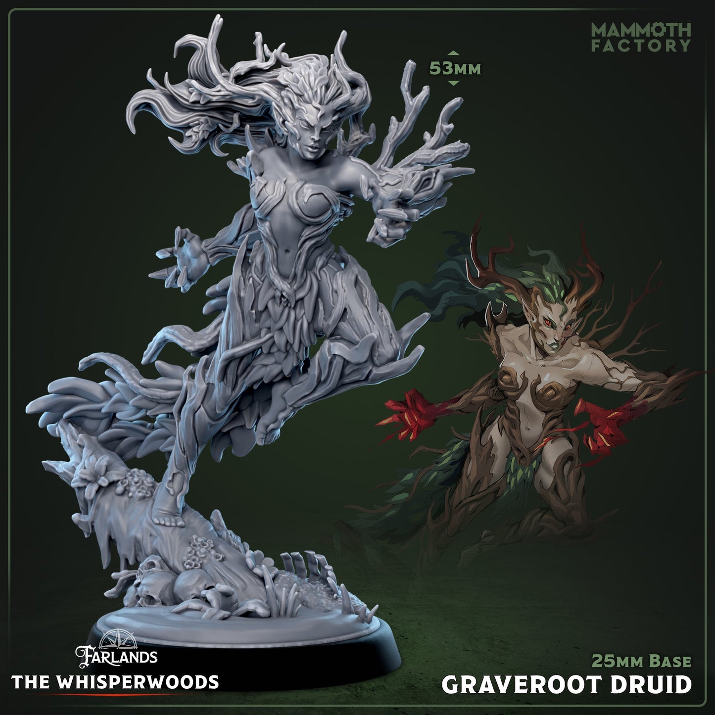 Graveroot Druid (Female Dryad)