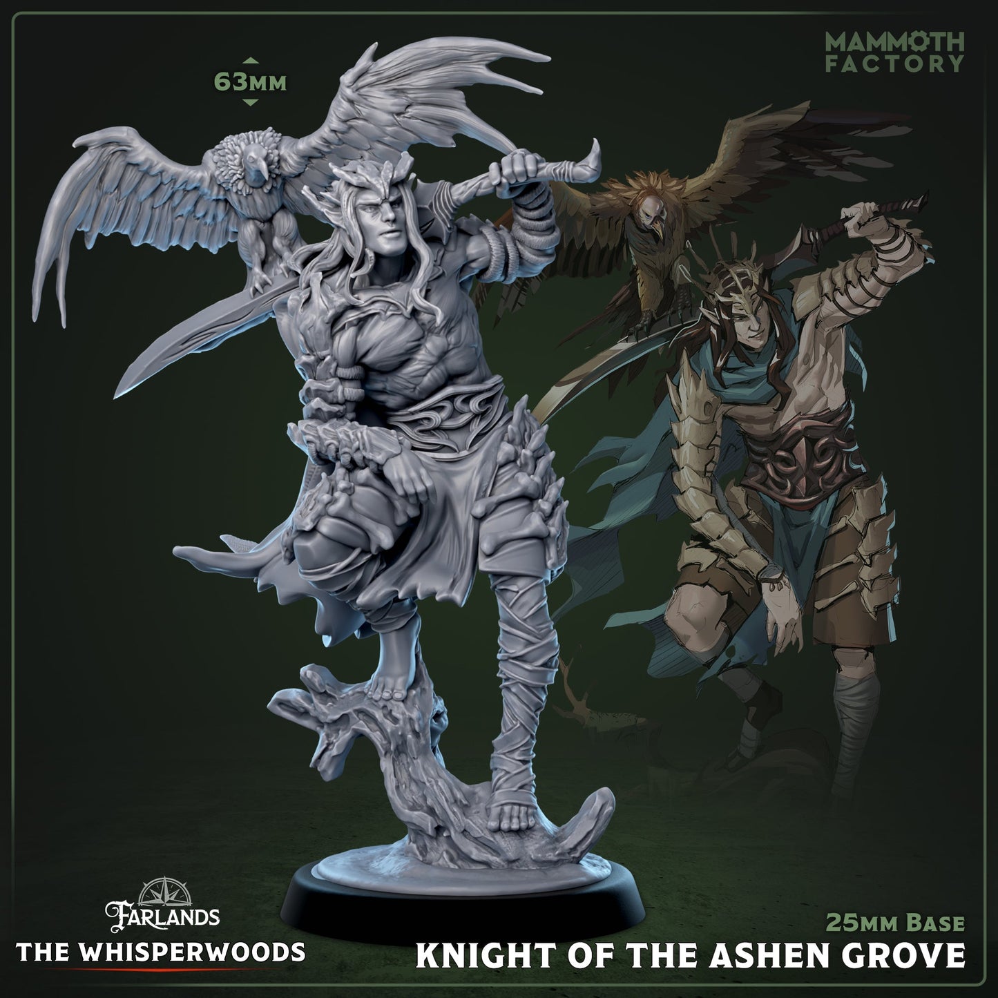 Knight of the Ashen Grove (Male Wood Elf Beastmaster)