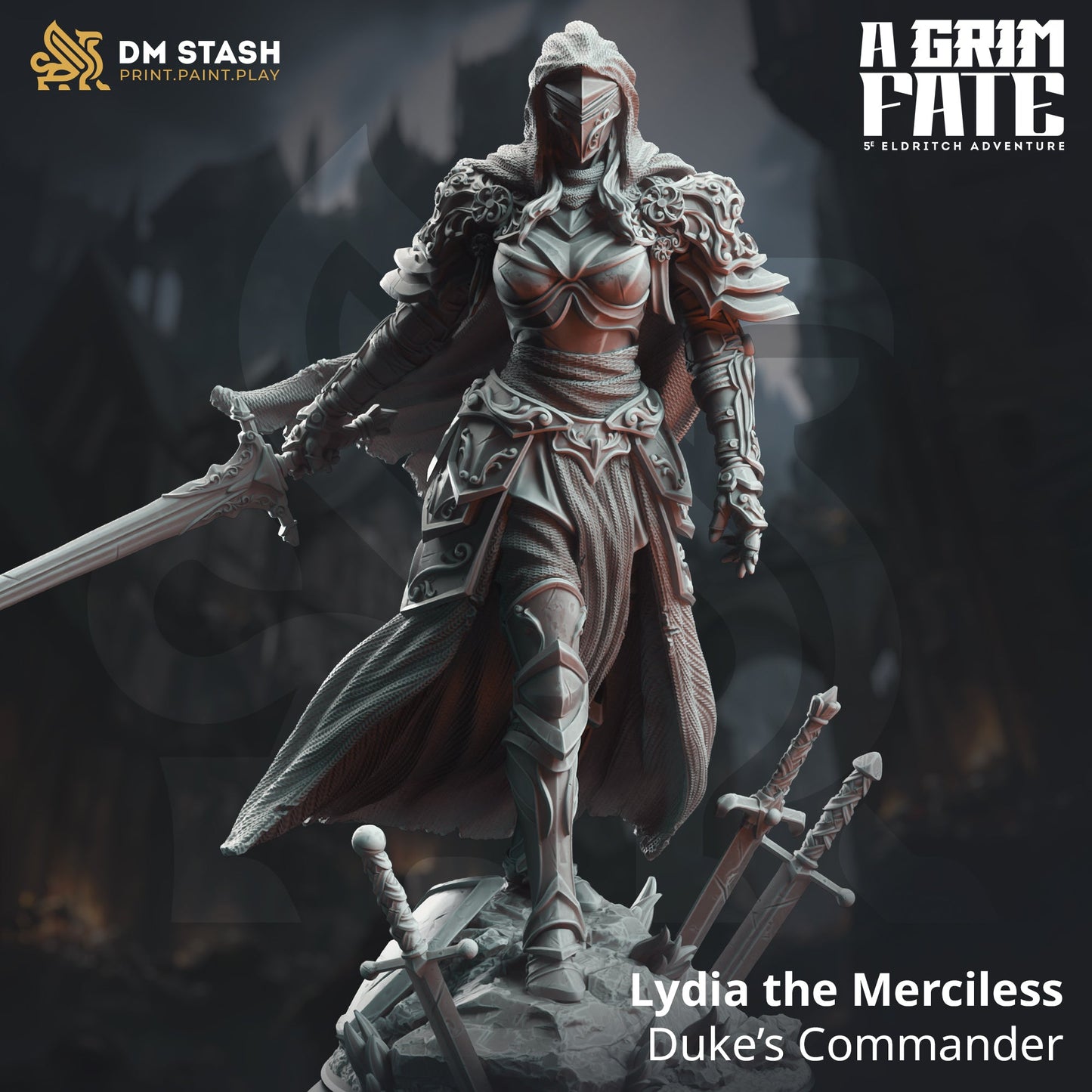 Lydia the Merciless, Duke's Commander (Female Human Paladin)
