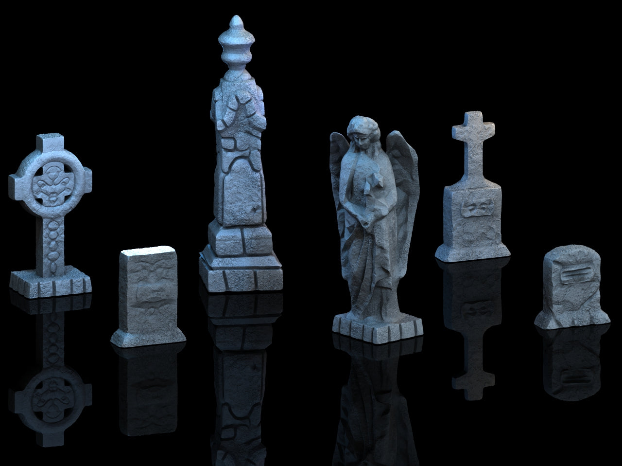 Medieval Town - Scatter Terrain - Gravestone Set 2