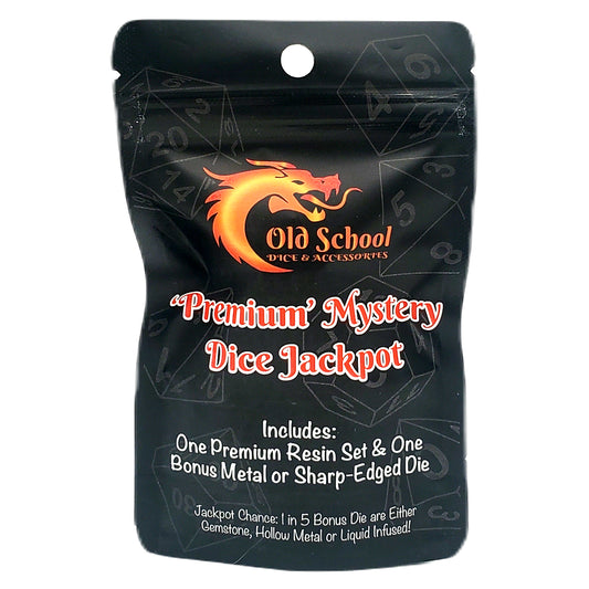 Old School Dice: Premium Mystery Dice 7-Piece Resin Set w/ Bonus Die