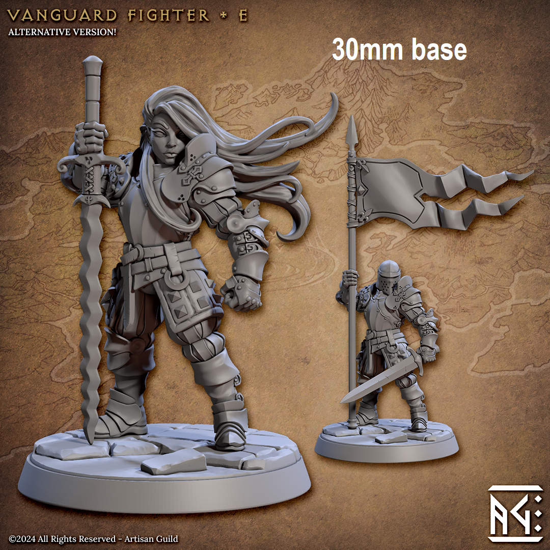 Vanguard Fighter: Base Sculpt E (Female Human Fighter)