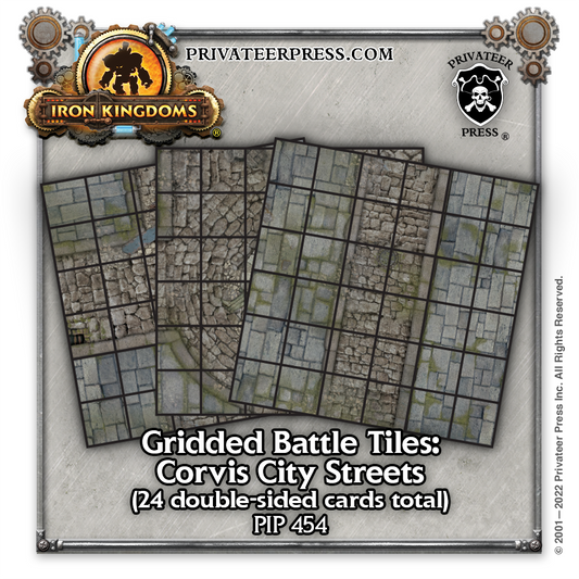 Iron Kingdoms (5E) - Corvis City Streets Gridded Battle Tiles
