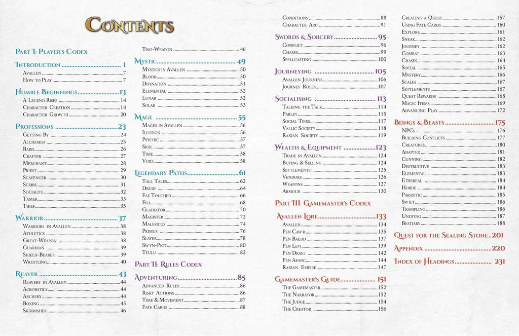 Legends of Avallen - Core Rulebook