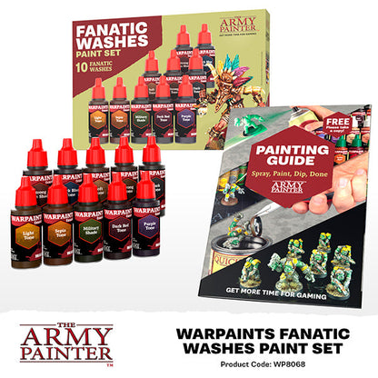 The Army Painter - Warpaint: Fanatic Washes Paint Set (10 washes)