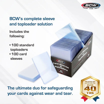 100 ea 3x4 Toploader Card Holder and Penny Sleeves