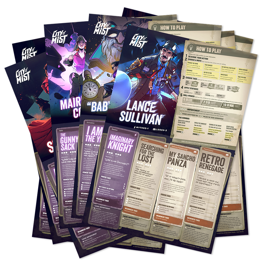 City of Mist - Character Folio Pack