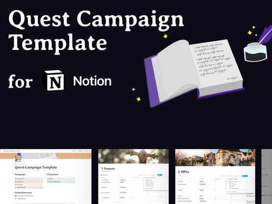 Quest Campaign Template for Notion - Digital Only