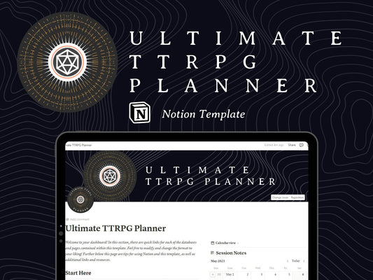 Ultimate TTRPG Planner: Notion Template - Digital Only