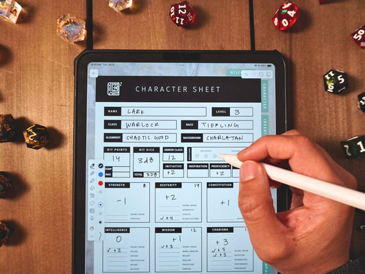 5e D&D Character Journal for Tablets Record of Adventure - Digital Only