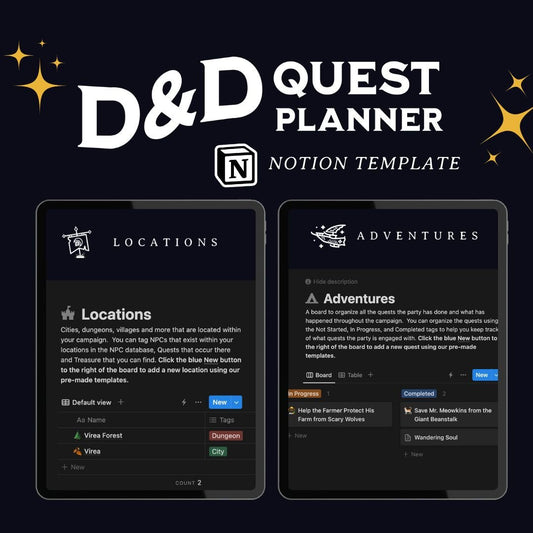 D&D Quest Planner for Dungeon Masters - Digital Only