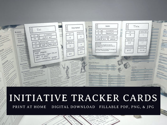 Initiative Tracker Cards (5e) - Digital Only