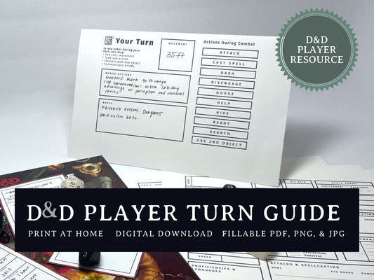Player Turn Guide (5e) - Digital Only