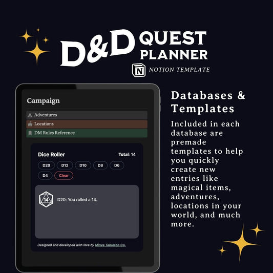 D&D Quest Planner for Dungeon Masters - Digital Only