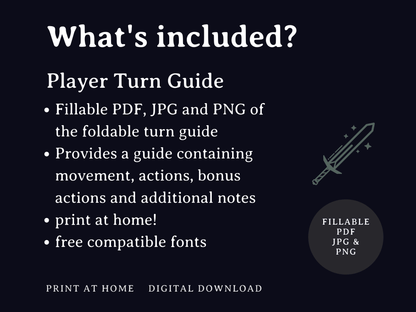 Player Turn Guide (5e) - Digital Only
