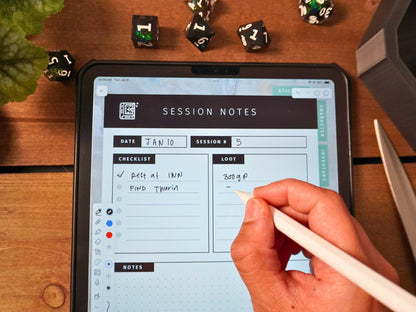 5e D&D Character Journal for Tablets Record of Adventure - Digital Only