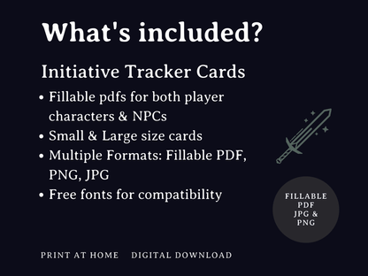 Initiative Tracker Cards (5e) - Digital Only