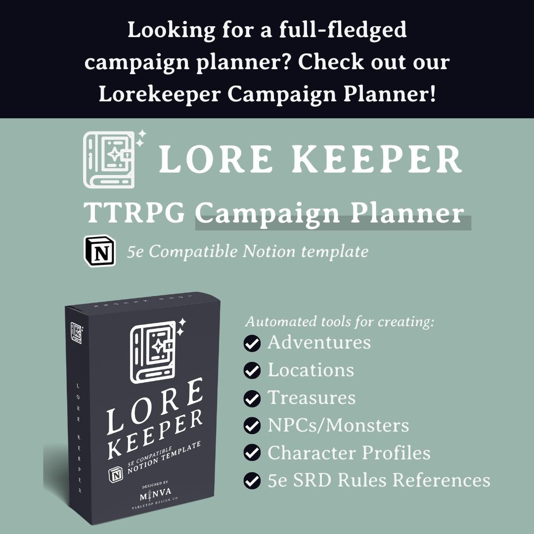 D&D Quest Planner for Dungeon Masters - Digital Only