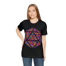 Load image into Gallery viewer, D20 Fantasy Roleplaying Word Cloud T-shirt (Unisex Jersey Short Sleeve)
